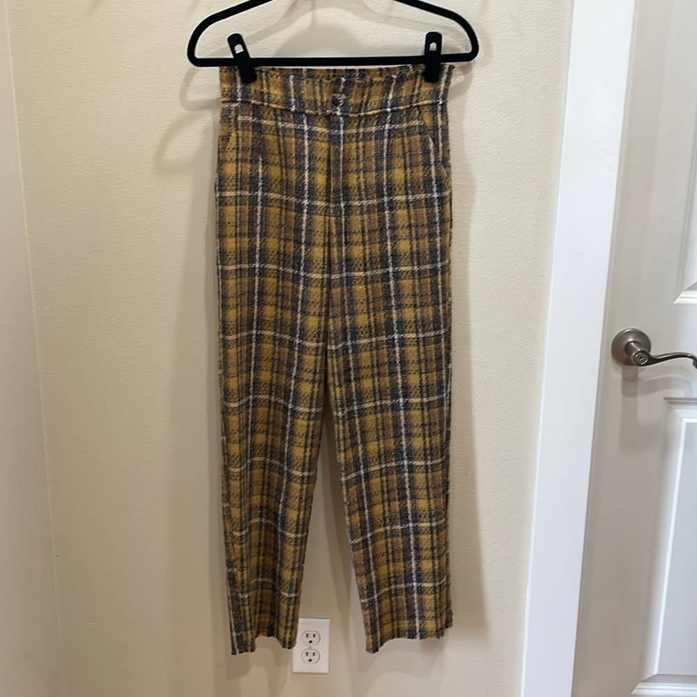 Sage Plaid Pants